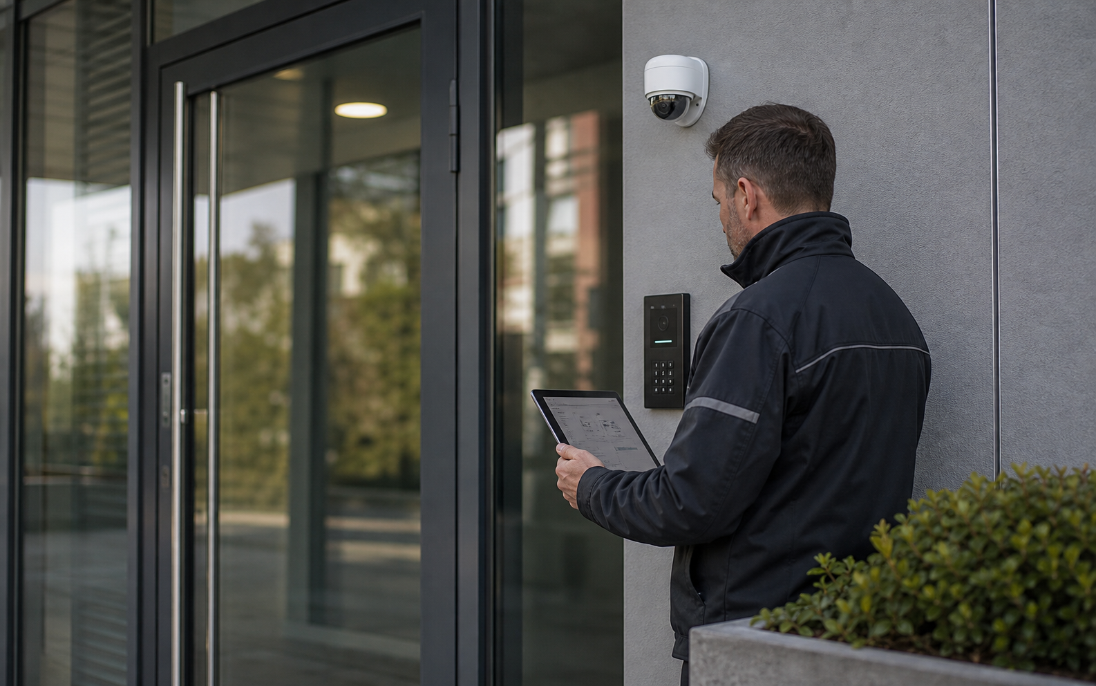 FMFK Sicherheits- und Zutrittstechnik am Gebäudeeingang